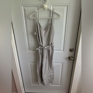 Monteau Black and White Striped Dress